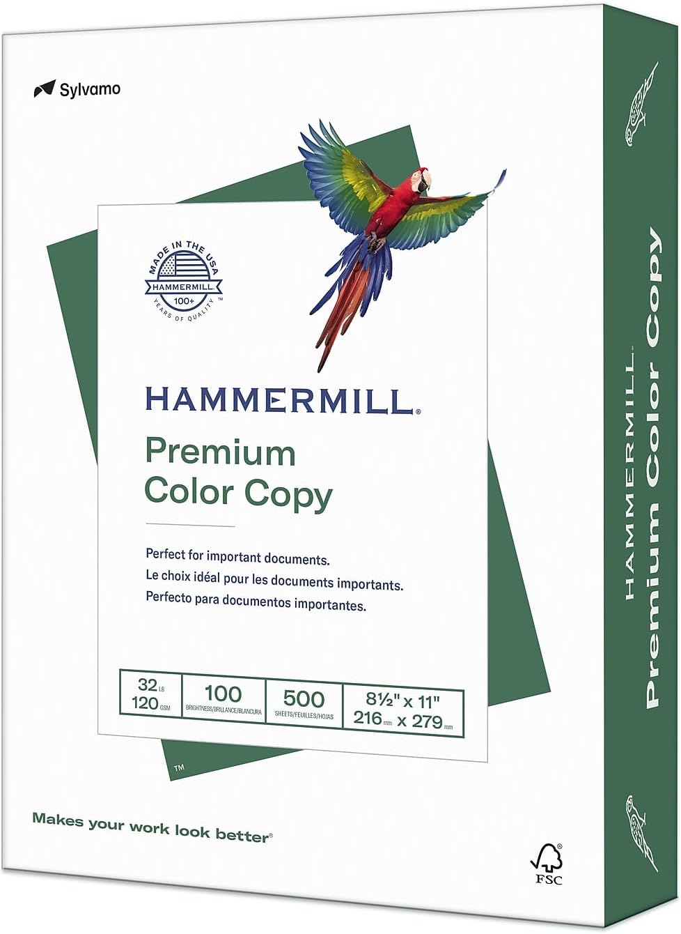 Hammermill Premium Color Copy Paper, 8.5" x 11", 32 lb, 500 Sheets (102630)