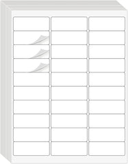 30 Per Sheet White Labels – 1" x 2-5/8" – 8.5" x 11" Sheets – Avery® 5160 & 8160 Compatible – 250 Sheets (7,500 Labels)