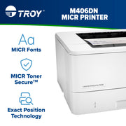 TROY LaserJet Enterprise M406dn MICR Printer - view 2