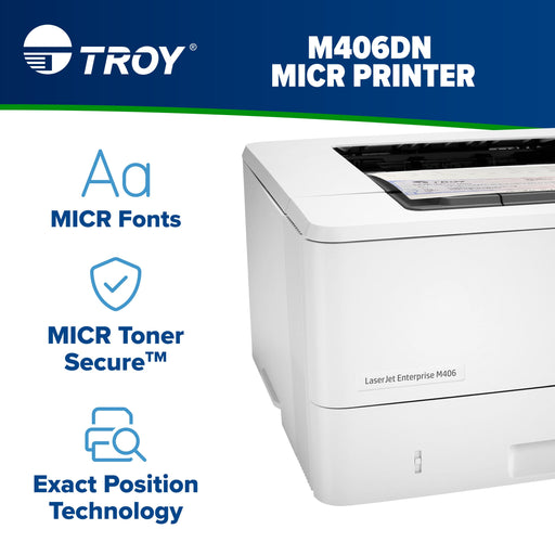 TROY LaserJet Enterprise M406dn MICR Printer - view 2