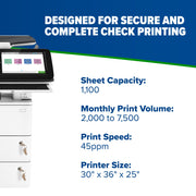 TROY LaserJet Enterprise MFP M528 MICR Printer - view 3