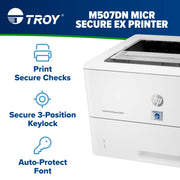 TROY LaserJet Enterprise M507dn MICR Printer - view 2