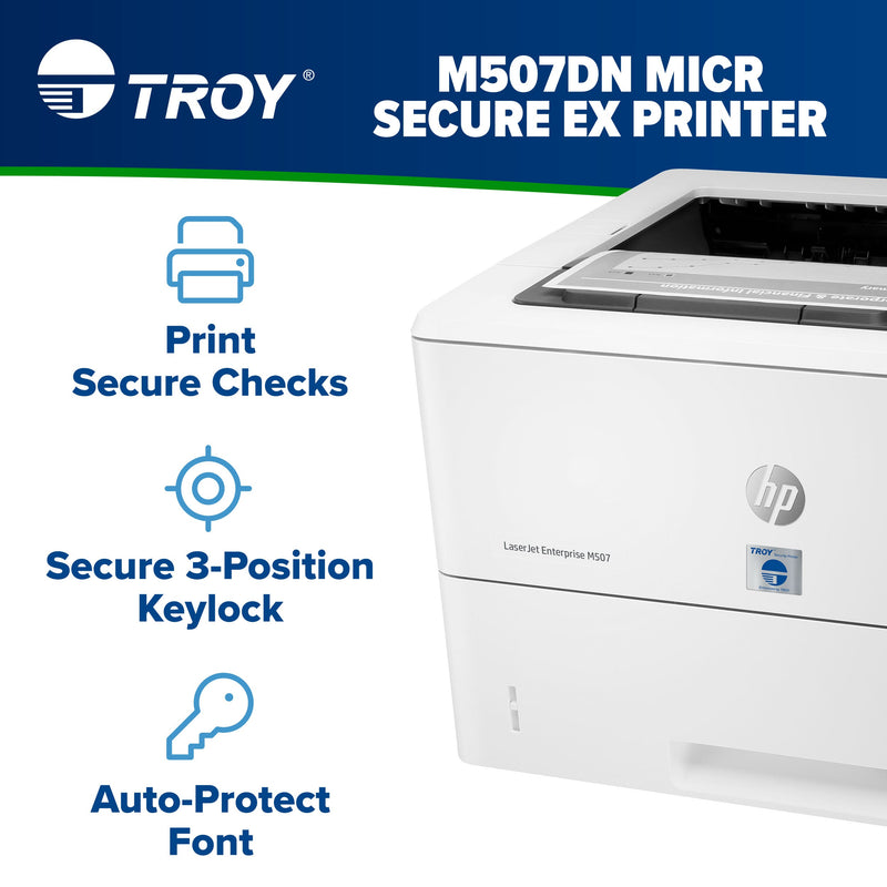 TROY LaserJet Enterprise M507dn MICR Printer - view 2