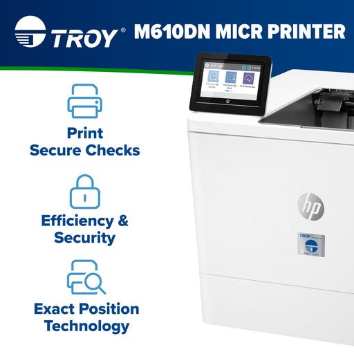 TROY LaserJet Enterprise M610dn MICR Printer - view 2