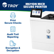 TROY LaserJet Enterprise M611dn MICR Printer - view 2
