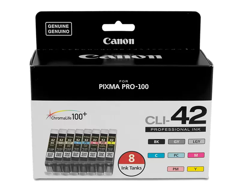 Canon Genuine CLI-42 Color Ink Value Pack (8 Ink Tanks) (6384B007)