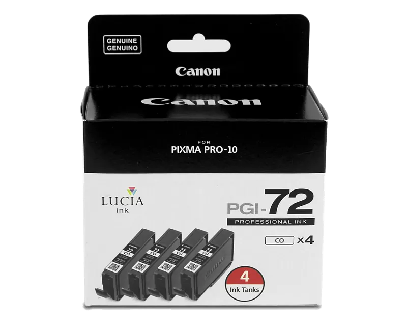 Canon Genuine PGI-72 Chroma Optimizer Ink Value Pack (4 Ink Tanks) (6411B007)