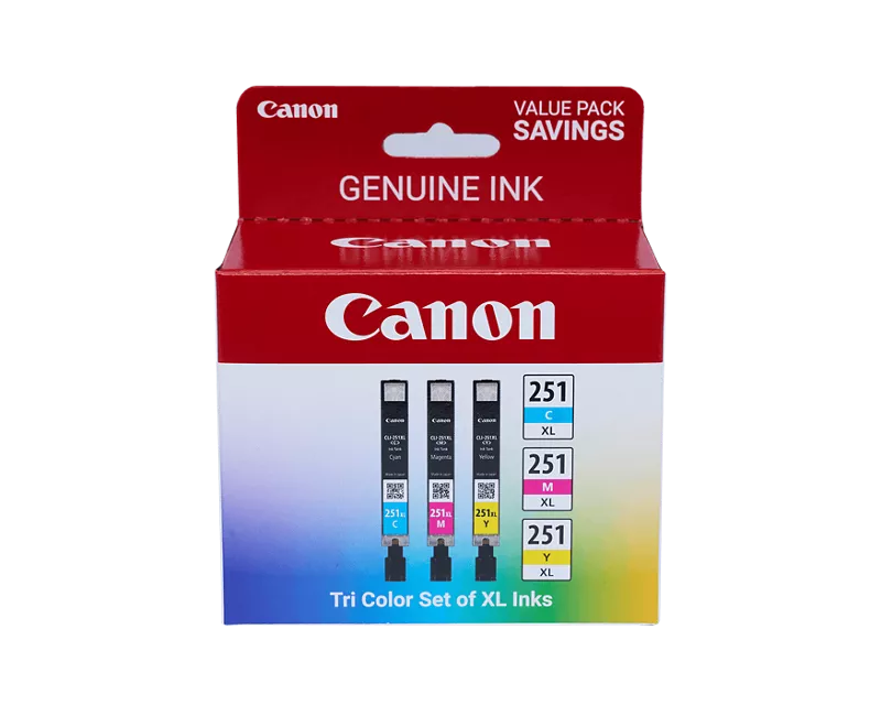 Canon Genuine CLI-251 XL 3 Color Ink Pack (6449B009)