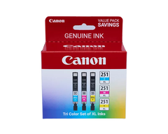 Canon Genuine CLI-251 XL 3 Color Ink Pack (6449B009)