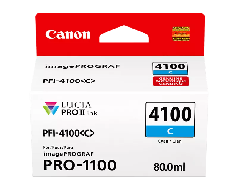 Canon Genuine PFI-4100 Cyan Ink Tank (6778C002)