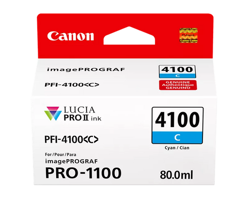 Canon Genuine PFI-4100 Cyan Ink Tank (6778C002)