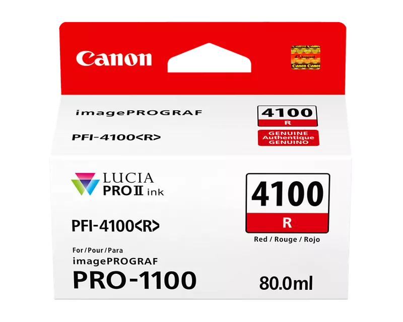 Canon Genuine PFI-4100 Red Ink Tank (6785C002)