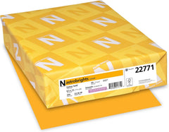 Astrobrights Cardstock, 65 lbs., 8.5" x 11", Galaxy Gold™, 250 Sheets/Ream (22771)