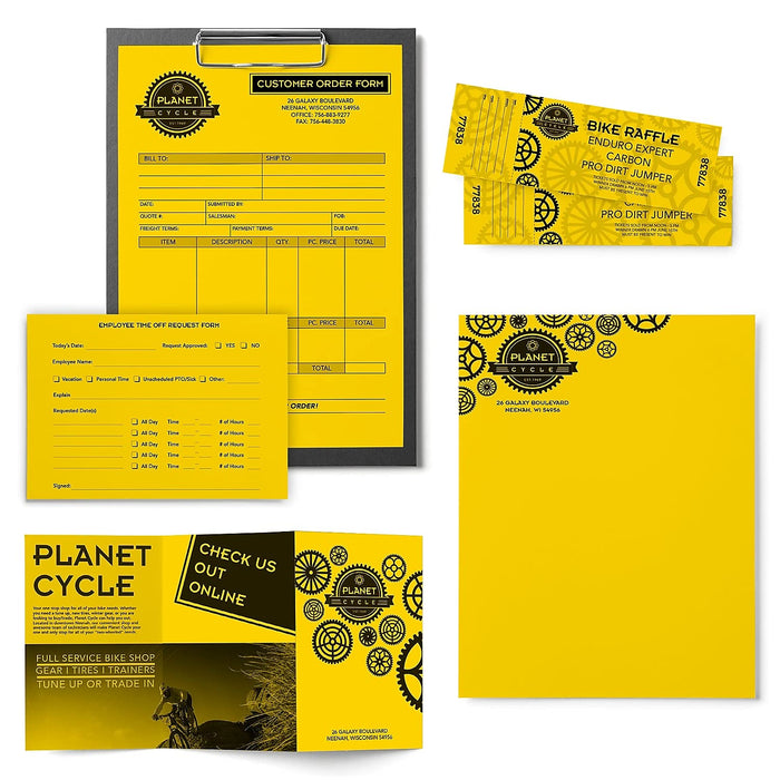 Astrobrights Colored Paper, 24 lbs., 8.5" x 11", Sunburst Yellow™, 500 Sheets/Ream (22591)