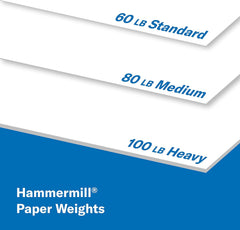 Hammermill Fore Cover Paper, 80 lb., 8.5" x 11", White, 100 Brightness, 250 Sheets/Ream (HAM120023)