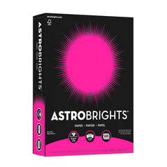 Astrobrights Colored Paper, 24 lbs., 8.5" x 11", Fireball Fuchsia™, 500 Sheets/Ream (22681)