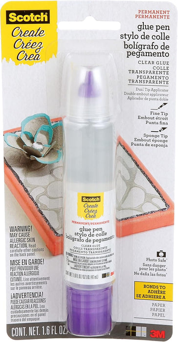 Scotch Scrapbookers Glue, 1.6 oz, Two-Way Applicator, Photo-Safe, Acid-Free (019-CFT)