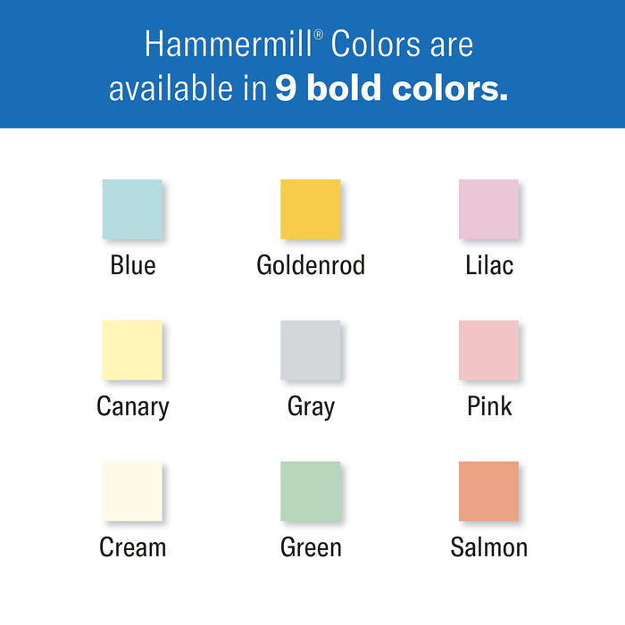 Hammermill Colors Copy Paper, 20 lbs, 500 Sheets/Ream