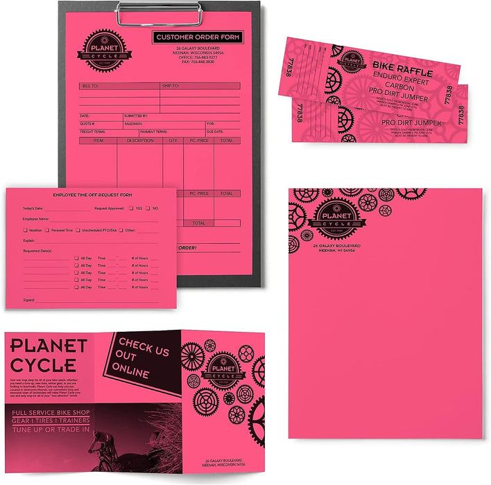 Astrobrights Colored Paper, 24 lbs., 8.5" x 11", Pulsar Pink™, 500 Sheets/Ream (21031)