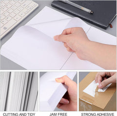 Print It 2 Per Sheet White Labels, 5.5" x 8.5", 8.5" x 11" Sheets,  Avery® 5126 & 8168 Compatible, 250 Sheets (500 Labels)