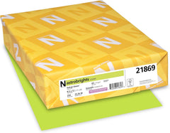 Astrobrights Cardstock, 65 lbs., 8.5" x 11", Vulcan Green™, 250 Sheets/Ream (21869)