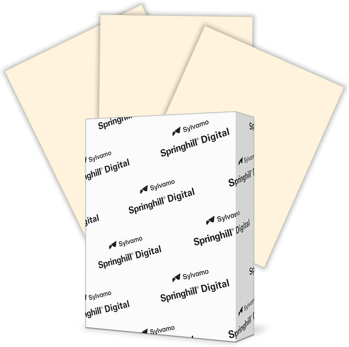 Springhill Vellum Bristol, 8.5" x 11" Cardstock Paper, 67 lbs., Ivory, 250 Sheets/Ream (056000)