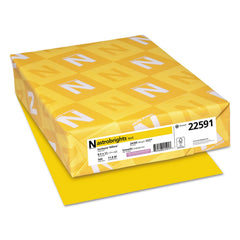 Astrobrights Colored Paper, 24 lbs., 8.5" x 11", Sunburst Yellow™, 500 Sheets/Ream (22591)