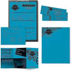 Astrobrights Colored Paper, 24 lbs., 8.5" x 11", Celestial Blue, 500 Sheets/Ream (22661)