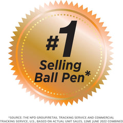 BIC Glide Stic Ballpoint Pen, Medium Point 1.0mm, Black Ink, Retractable, Dozen Box (BICGSM11BK)