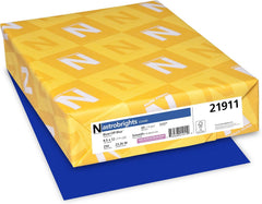 Astrobrights Cardstock, 65 lbs., 8.5" x 11", Blast-Off Blue, 250 Sheets/Ream (21911)