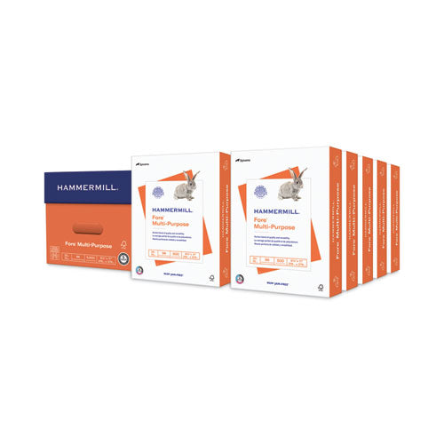 Hammermill Fore Multipurpose Print Paper, 8.5 x 11, 20 lb, 96 Bright, White, 5,000 Sheets/Carton, (HAM103267)