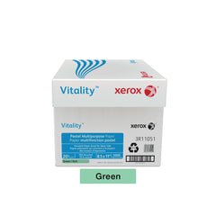 Xerox Vitality Pastel Multipurpose Paper – Green, 8.5" x 11", 20lb, 5000 Sheets (3R11051)