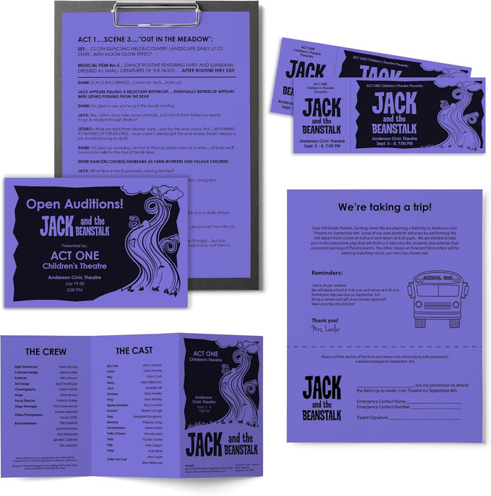 Astrobrights Colored Paper, 24 lbs., 8.5" x 11", Venus Violet™, 500 Sheets/Ream (22081)