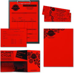 Astrobrights Cardstock, 65 lbs., 8.5" x 11", Re-Entry Red™, 250 Sheets/Ream (22751)