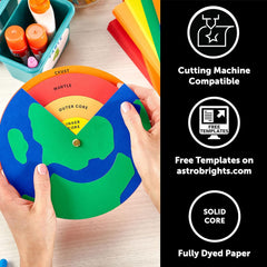 Astrobrights Colored Paper, 24 lbs., 8.5" x 11", Celestial Blue, 500 Sheets/Ream (22661)