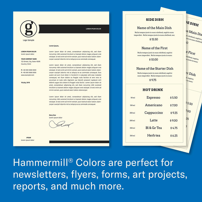 Hammermill Colors Copy Paper, 20 lbs, 500 Sheets/Ream