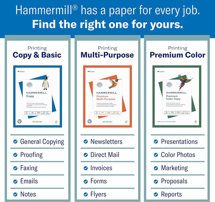 Hammermill Premium Laser Print 11 x 17, 28 Lbs, 98 Bright 500 Sheets/Ream (125526)