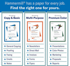 Hammermill Premium Color Copy Paper, 11" x 17", 28 lbs., 100 Brightness, 500 Sheets/Ream (102541)
