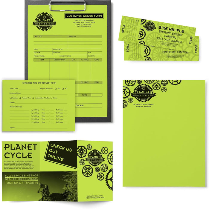 Astrobrights Colored Paper, 24 lbs., 8.5" x 11", Vulcan Green™, 500 Sheets/Ream (21859)