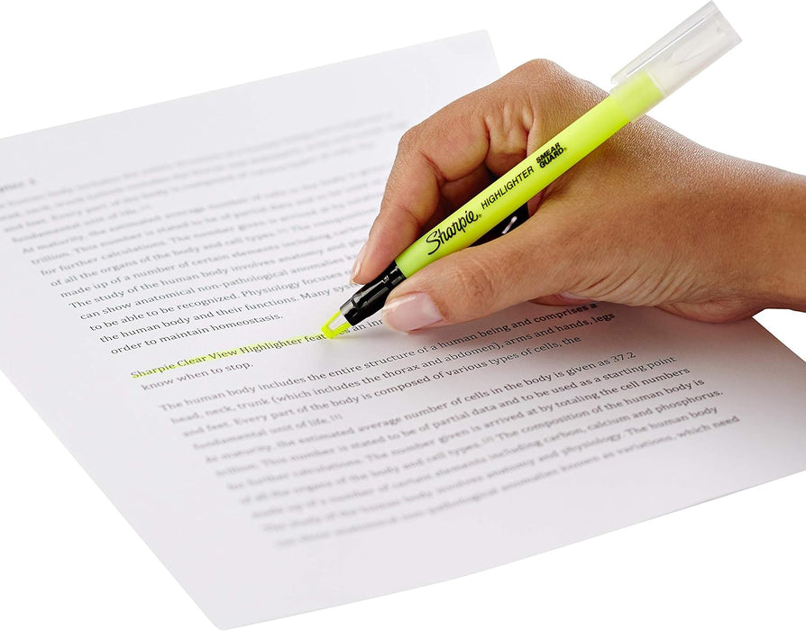Sharpie Clear View Highlighter Stick, Yellow, 12/Pack (1950746)