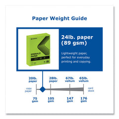 PrintWorks Professional Color Paper, 24 lb Text Weight, 8.5 x 11, Emerald Green, 500/Ream (00103)
