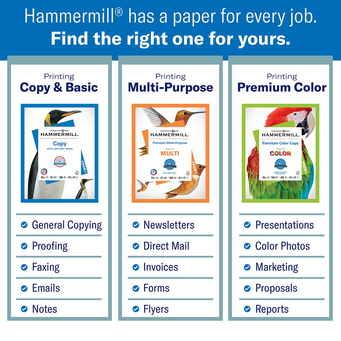 Hammermill Colors Copy Paper, 20 lbs, 500 Sheets/Ream