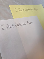 NCR Carbonless Paper, 2-Part Reverse, Bright White/Canary, 250 Sets Ream (5887)