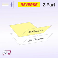 NCR Superior 2-Part Reverse, 8.5" x 14" Carbonless Paper, Bright White/Canary, 250 Sets Ream (5889)