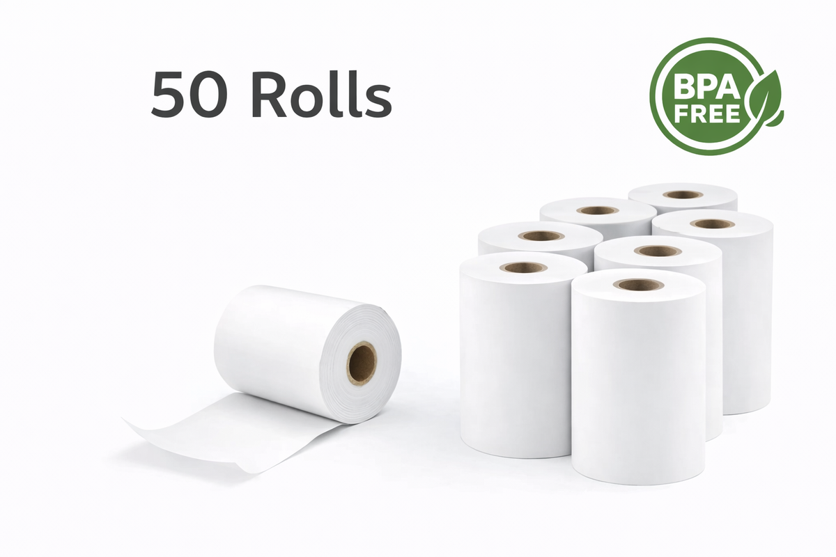 Thermal Paper POS Roll, 3 1/8" x 220', BPA-Free, White, 50 Rolls/Case (T318-220)