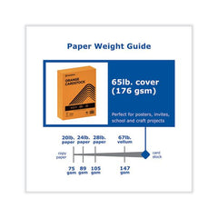 Printworks Professional Color Cardstock, 65 lb Cover Weight, 8.5 x 11, Orange, 250/Ream (0116)