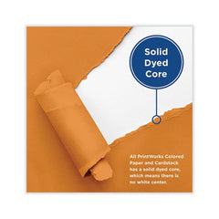 Printworks Professional Color Cardstock, 65 lb Cover Weight, 8.5 x 11, Orange, 250/Ream (0116)