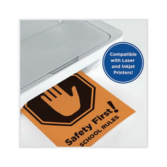 Printworks Professional Color Cardstock, 65 lb Cover Weight, 8.5 x 11, Orange, 250/Ream (0116)