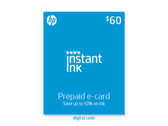 HP Instant Ink Prepaid eCode ($60), 6ZB44AN