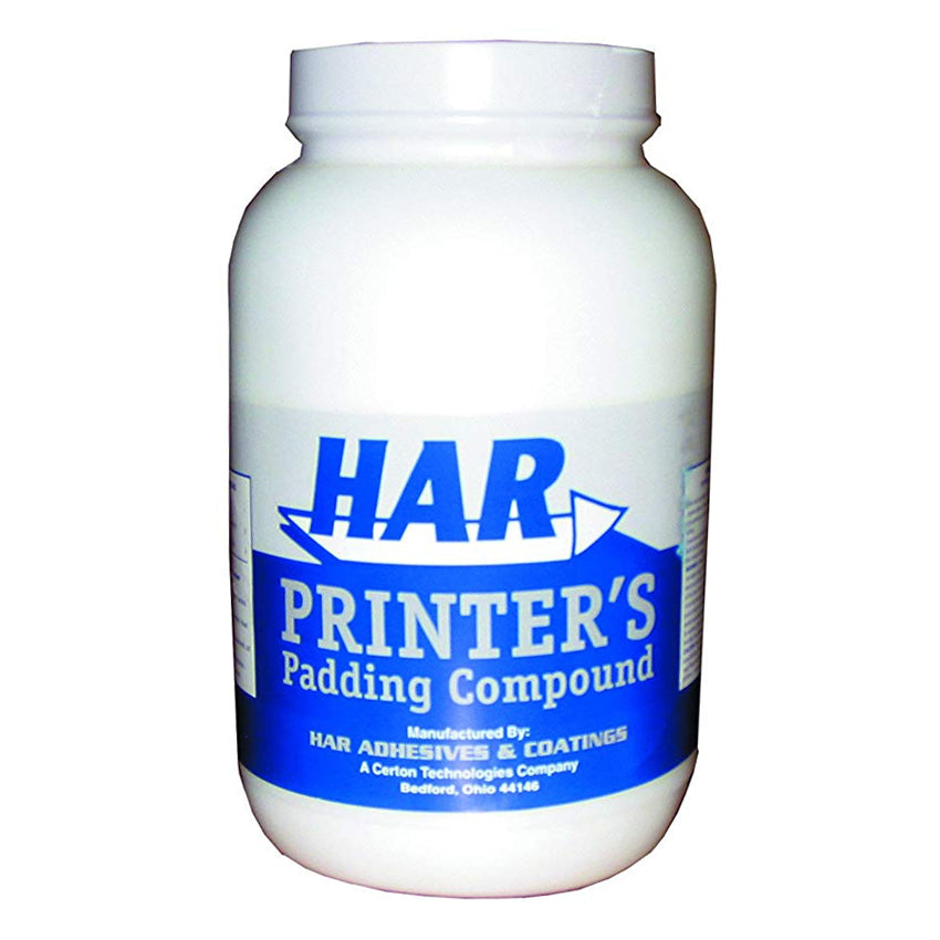 HAR ADHESIVES, Padding Compound Glue, White, 1 Gallon, Paper Padding Adhesive (26395)